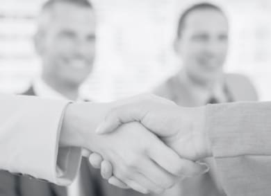 Image showing close up of two people shaking hands